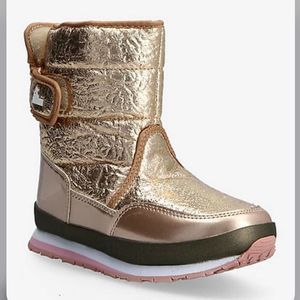 Gold Kids Winter Boots